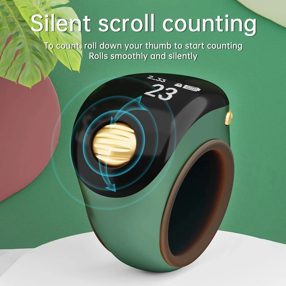Smart Tally Counter Ring — OLED Display