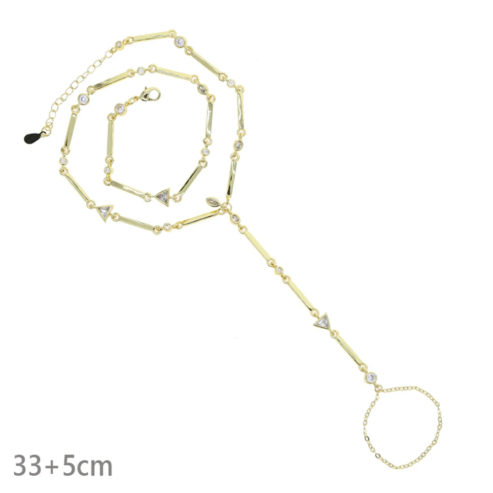 Double Chain CZ Bracelet for Women