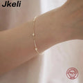 Zircon Charm Bracelet – 925 Sterling Silver 14K Gold Plated Women’s Jewelry